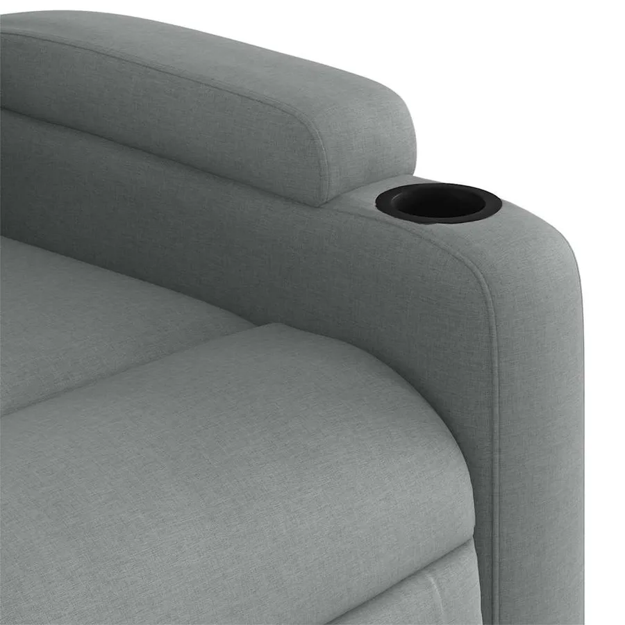 Fauteuil de massage inclinable électrique gris clair tissu - 11