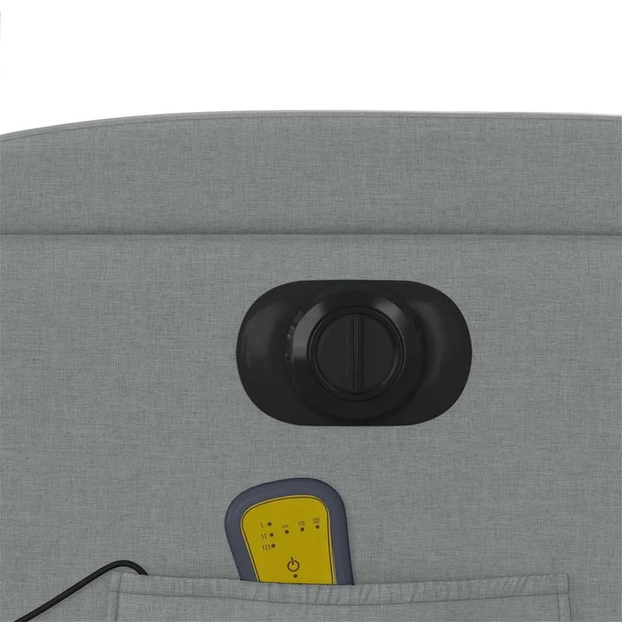 Fauteuil de massage inclinable électrique gris clair tissu - 12
