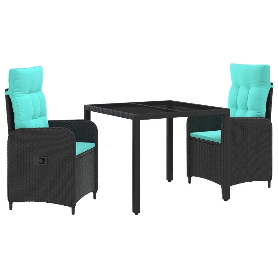 Ensemble de repas extérieur 3 pcs polyrotin - 2