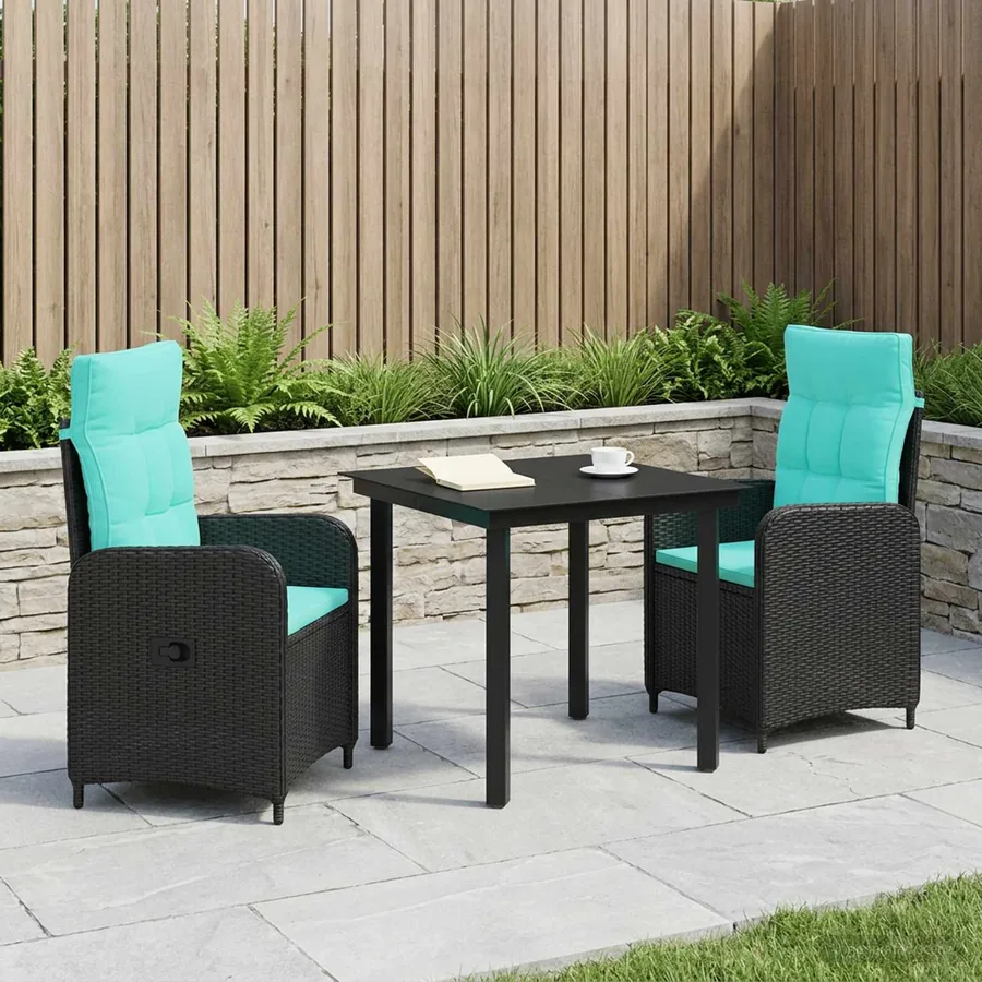 Ensemble de Tables Basses avec coussin avec oreiller 3 pcs