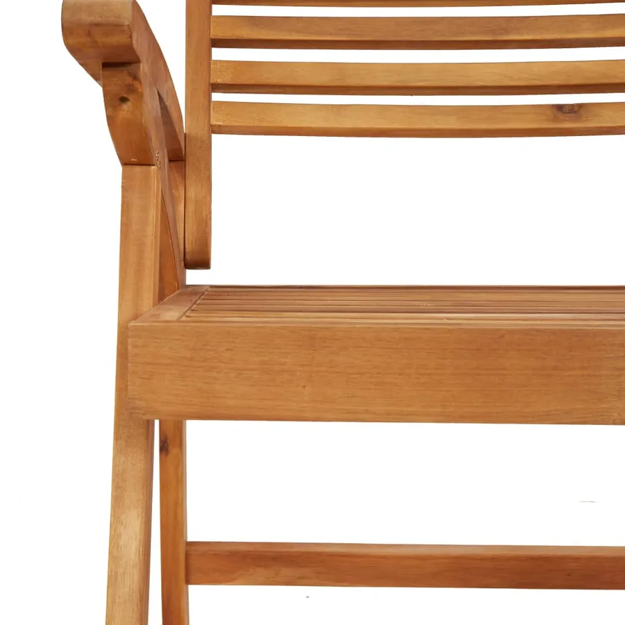 Ensemble à manger de jardin 5 pcs Bois d'acacia solide - 6