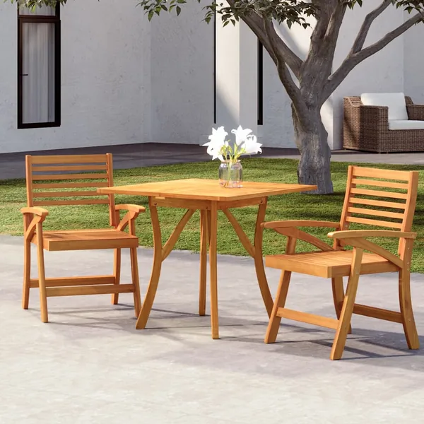 Ensemble à manger de jardin 3 pcs Bois d'acacia solide