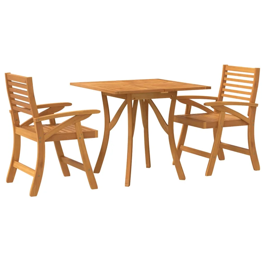 Ensemble à manger de jardin 3 pcs Bois d'acacia solide - 3