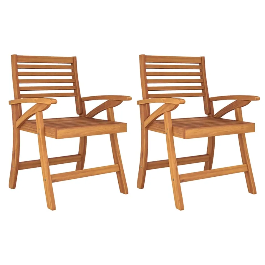 Ensemble à manger de jardin 3 pcs Bois d'acacia solide - 4