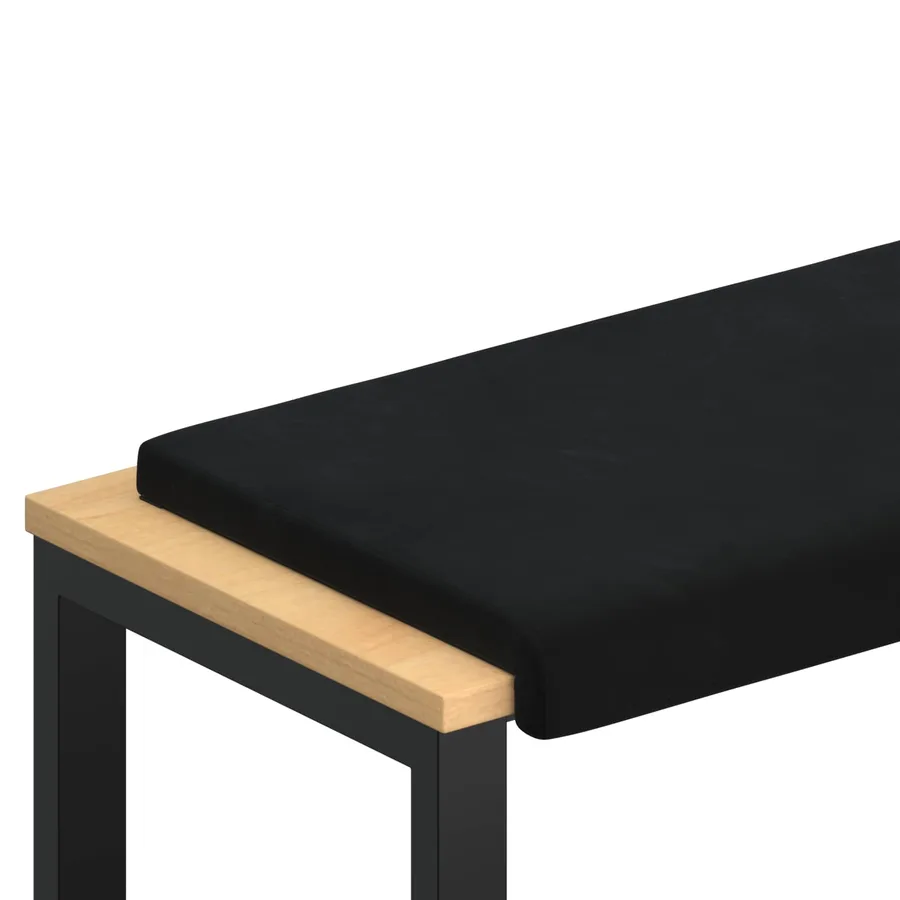 Coussin de banc Velours (V) Noir Profondeur 35 cm - 2