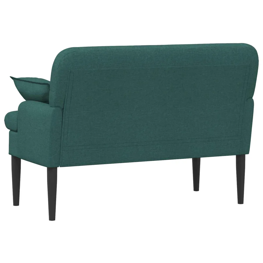 Canapé love seat avec capitonnage en boutons Vert foncé Tissu - 5