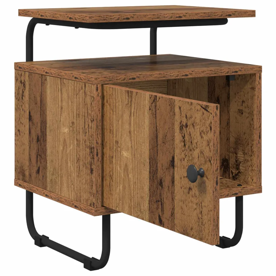 Table de chevet Bois ancien Bois d'ingénierie - 4