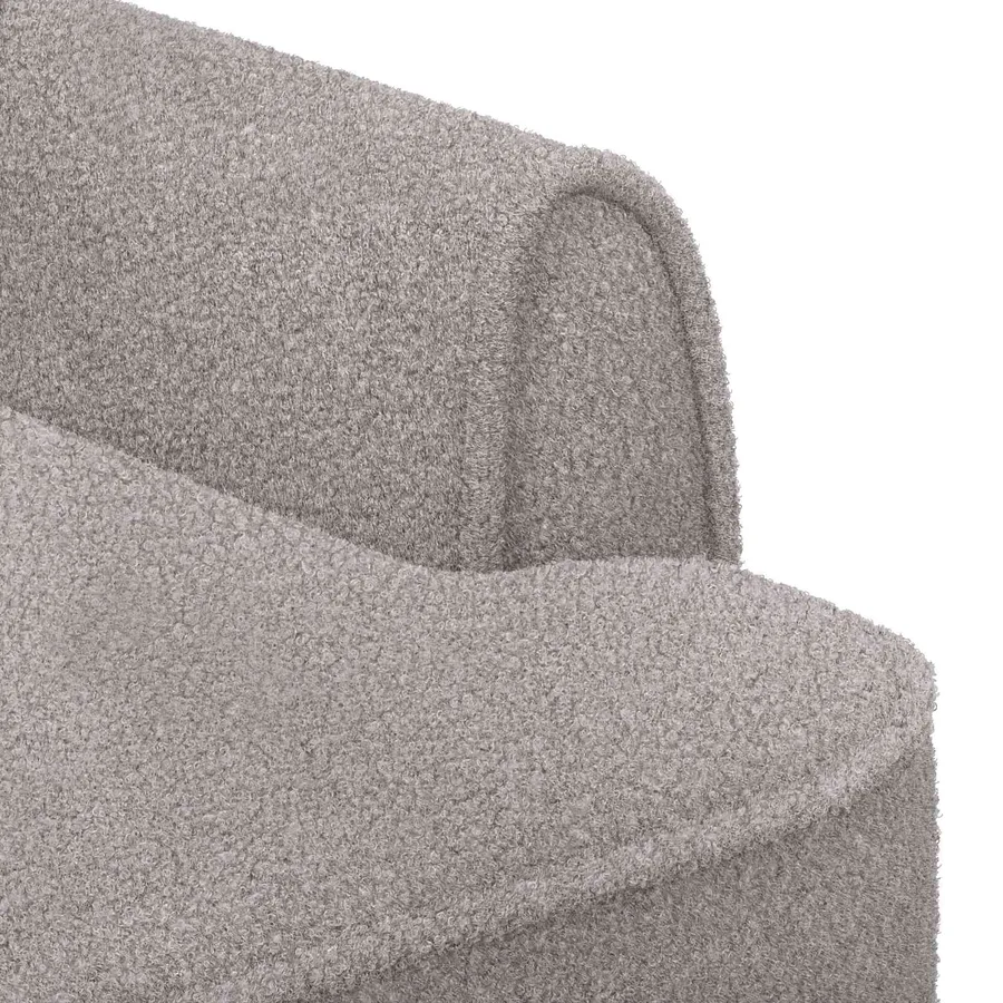 Canapé love seat avec capitonnage en boutons Gris clair Bouclé - 6