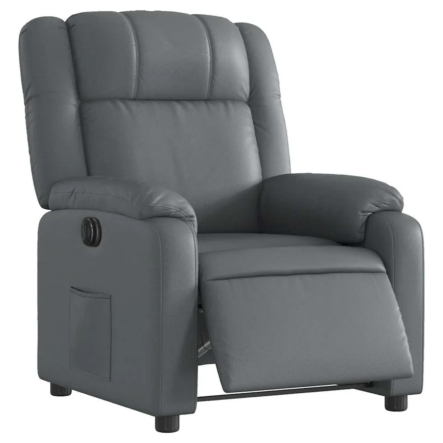 Fauteuil inclinable électrique Gris Similicuir - 3