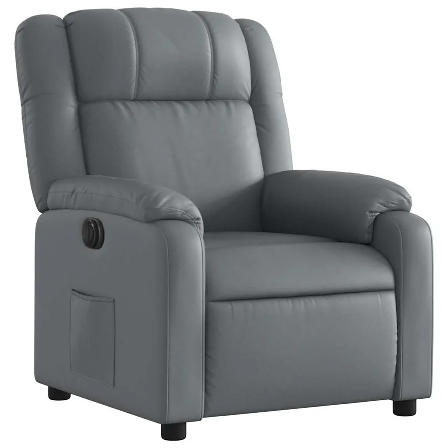 Fauteuil inclinable électrique Gris Similicuir - 4