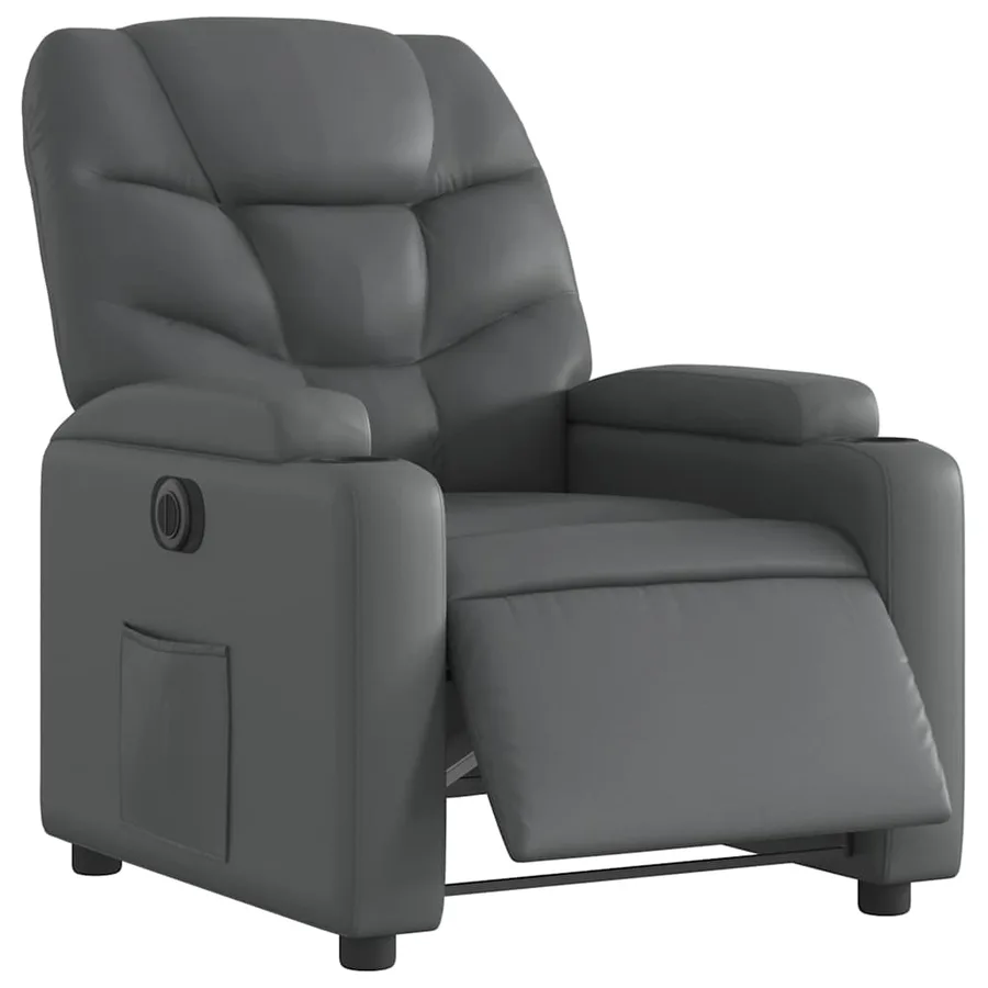 Fauteuil inclinable électrique Gris Similicuir - 3