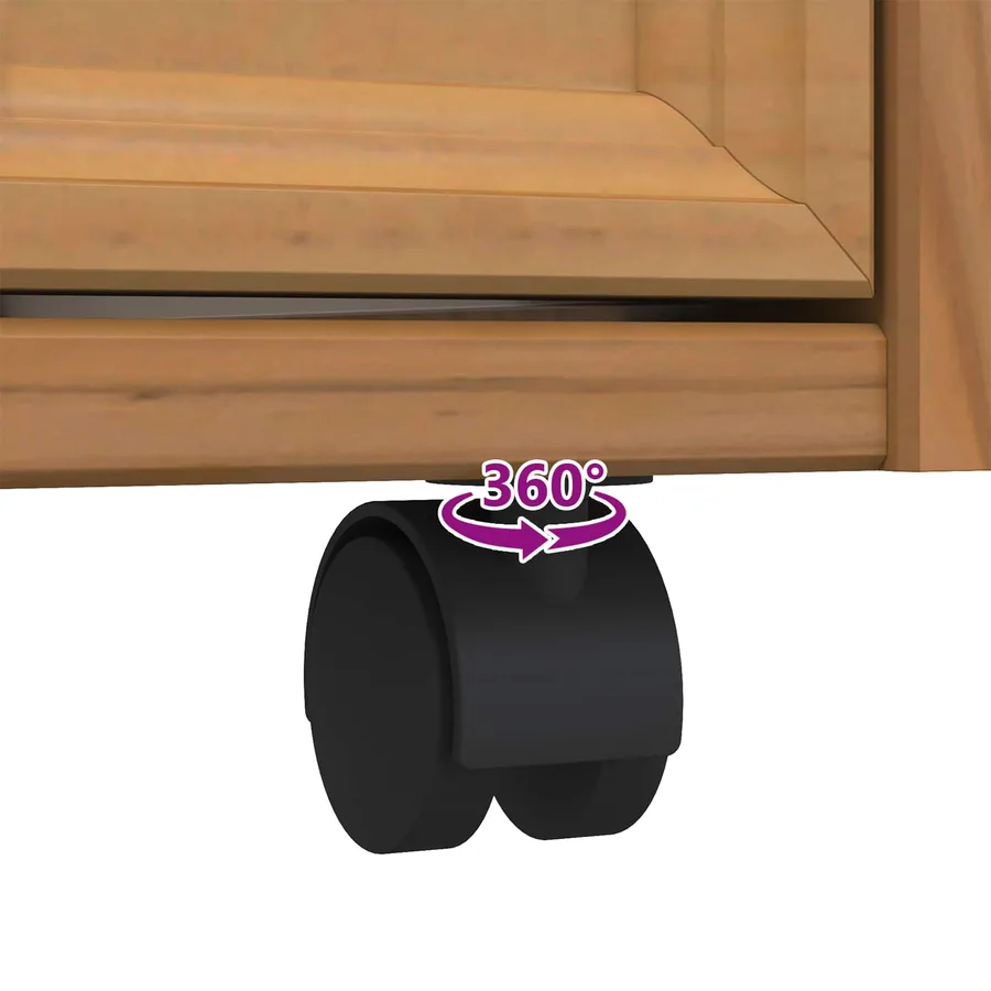Cabinet Roulant avec Tiroirs CORONA Brun Miel - 8