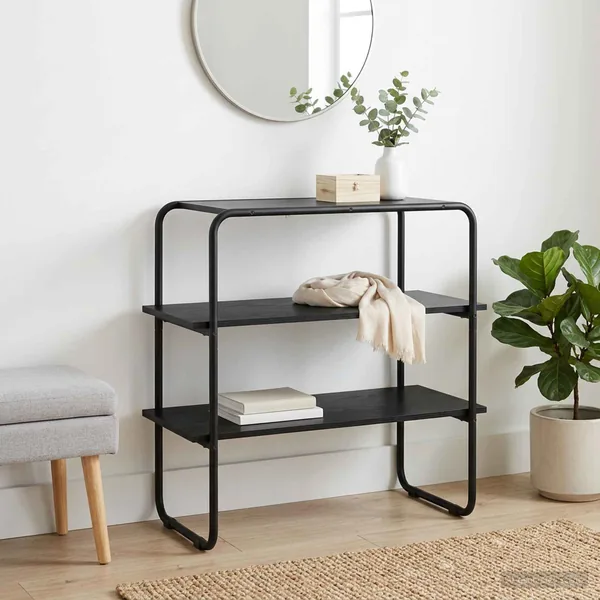 Table console Chêne noir 100 x 41 x 75 cm Bois d'ingénierie