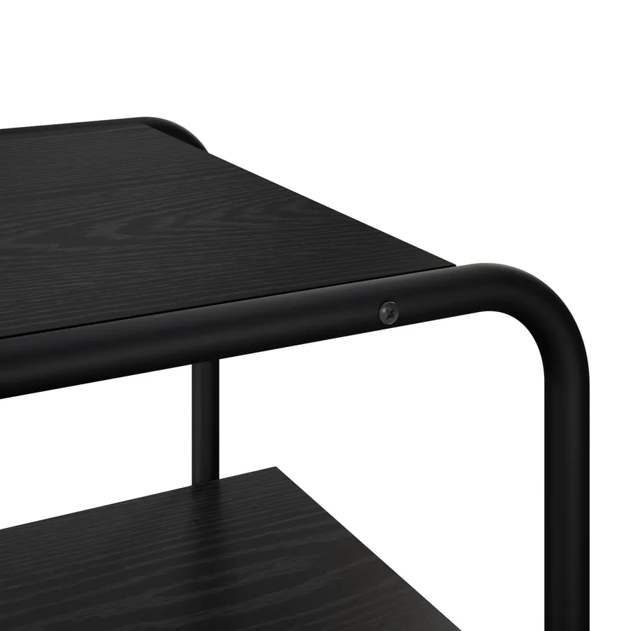 Table console Chêne noir 100 x 41 x 75 cm Bois d'ingénierie - 6