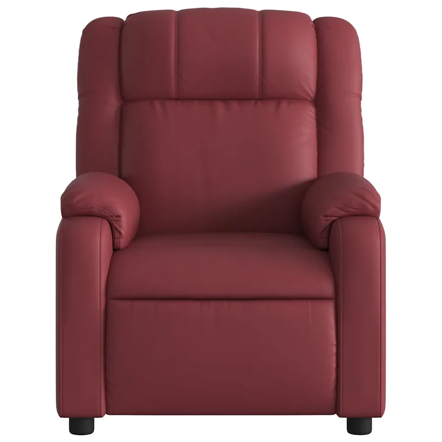 Fauteuil de massage inclinable électrique rouge bordeaux - 9