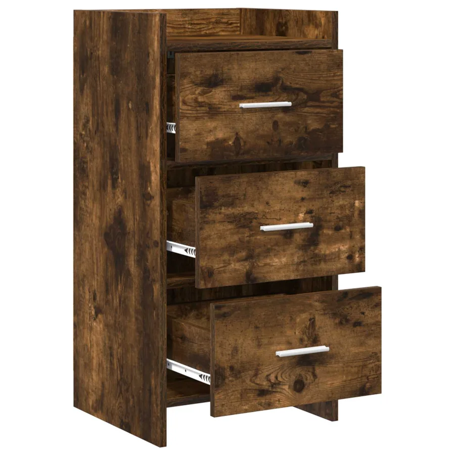 Buffet Chêne fumé 40 x 36 x 80 cm Bois d'ingénierie - 4