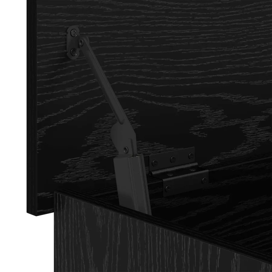 Coffre de rangement avec stockage Chêne noir 80 x 40 x 50 cm - 8