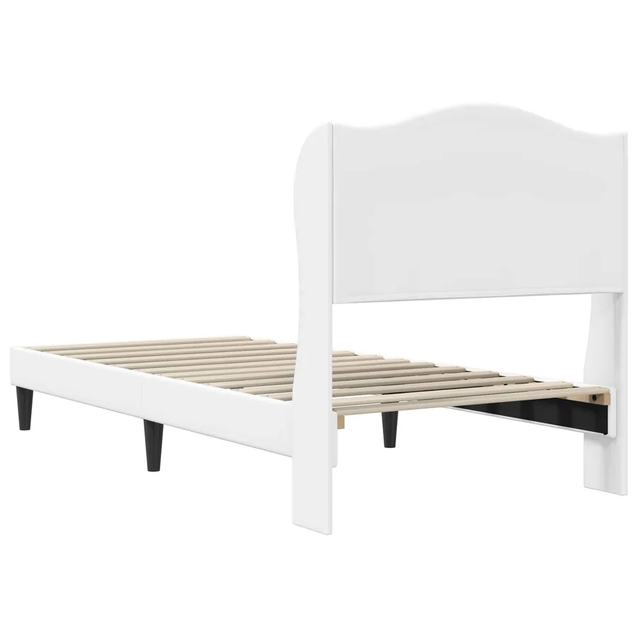 Cadre de lit avec tête de lit Blanc 80 x 200 cm Simili cuir - 6