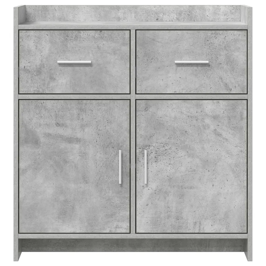 Buffet Gris béton 75 x 36 x 80 cm Bois d'ingénierie - 5