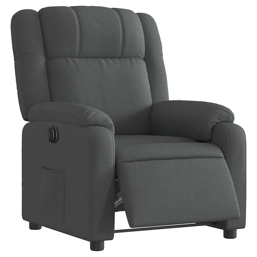 Fauteuil inclinable électrique Gris foncé Tissu - 3