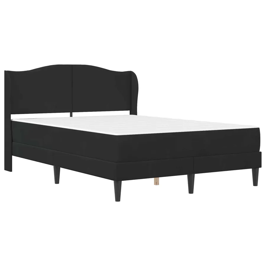 Cadre de lit avec tête de lit Noir 140 x 200 cm Velours - 3