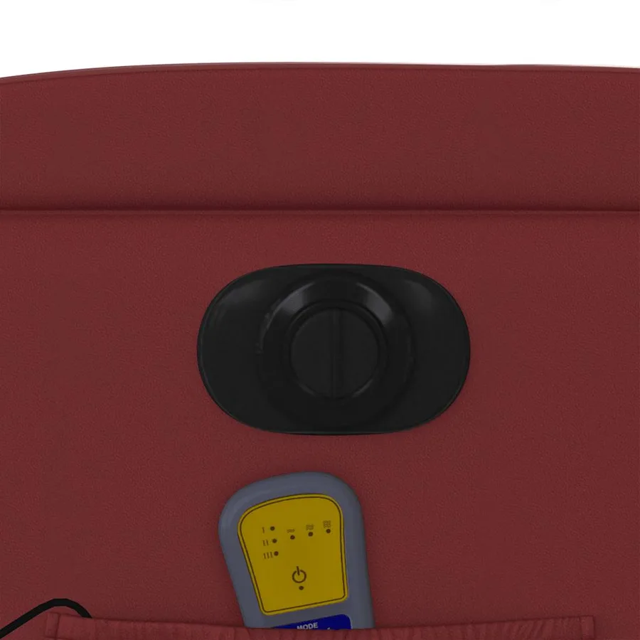 Fauteuil de massage inclinable électrique rouge bordeaux - 12