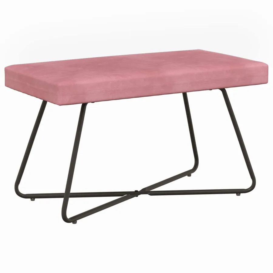 banc Rose 80 x 40 x 45 cm Velours - 2