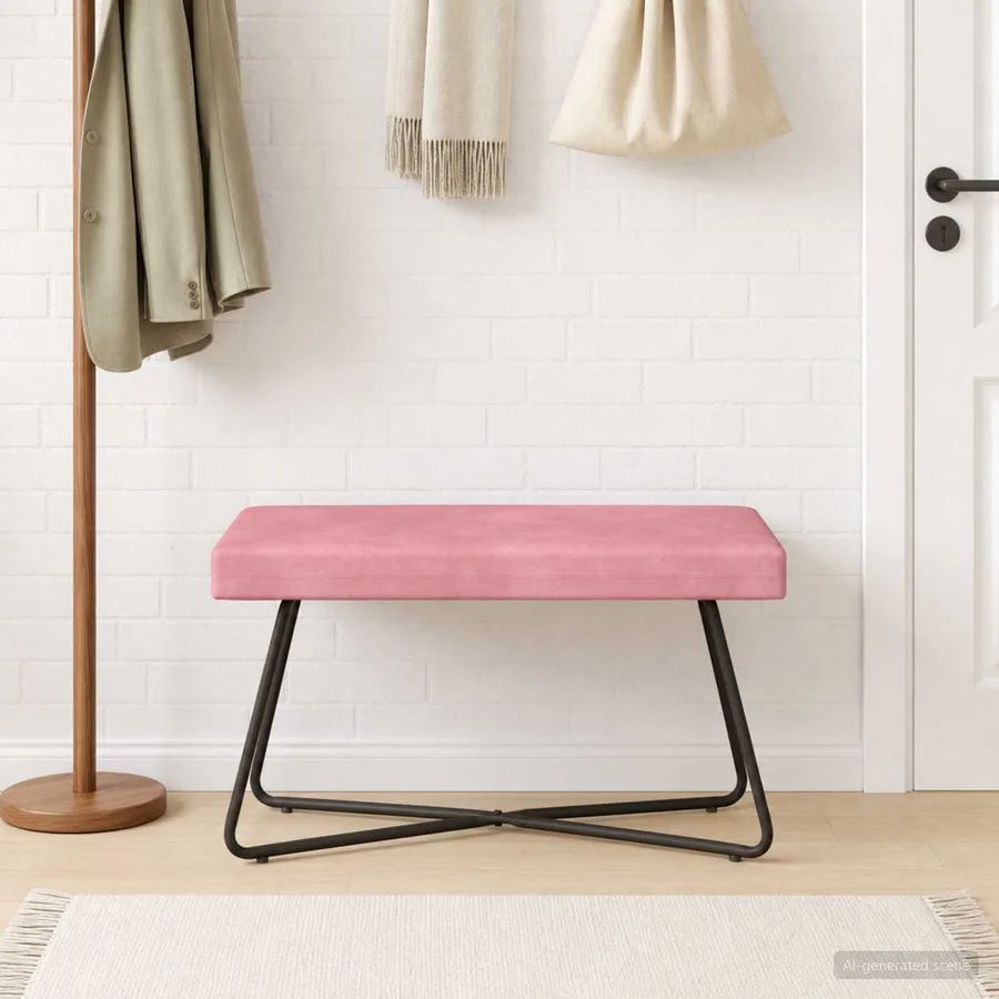 banc Rose 80 x 40 x 45 cm Velours - 4