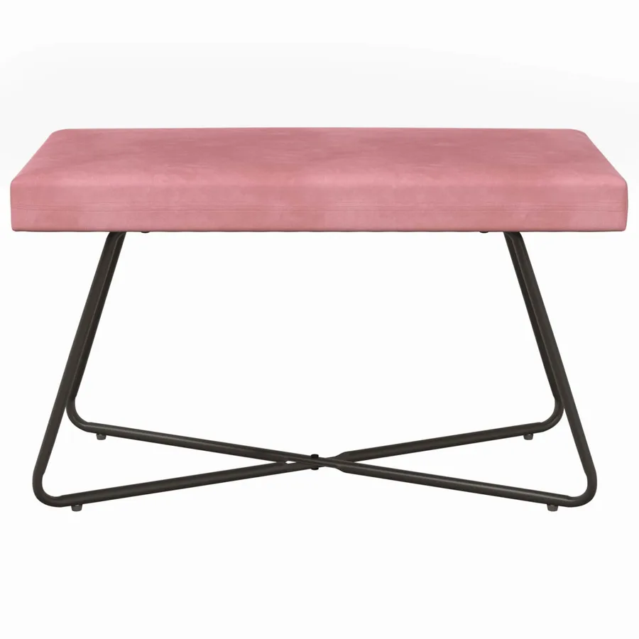 banc Rose 80 x 40 x 45 cm Velours - 5