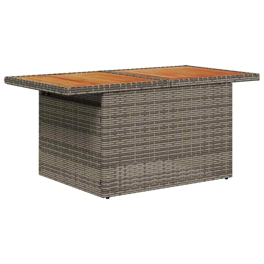 Ensemble de canapé de jardin 8 pcs Gris polyrotin - 6