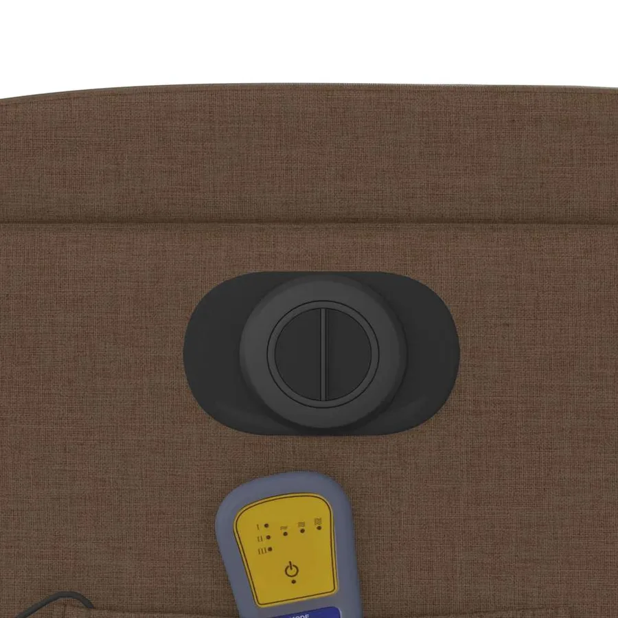 Fauteuil inclinable de massage électrique marron tissu - 12