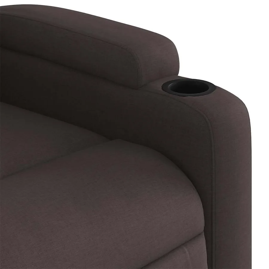 Fauteuil inclinable électrique Marron foncé Tissu - 11