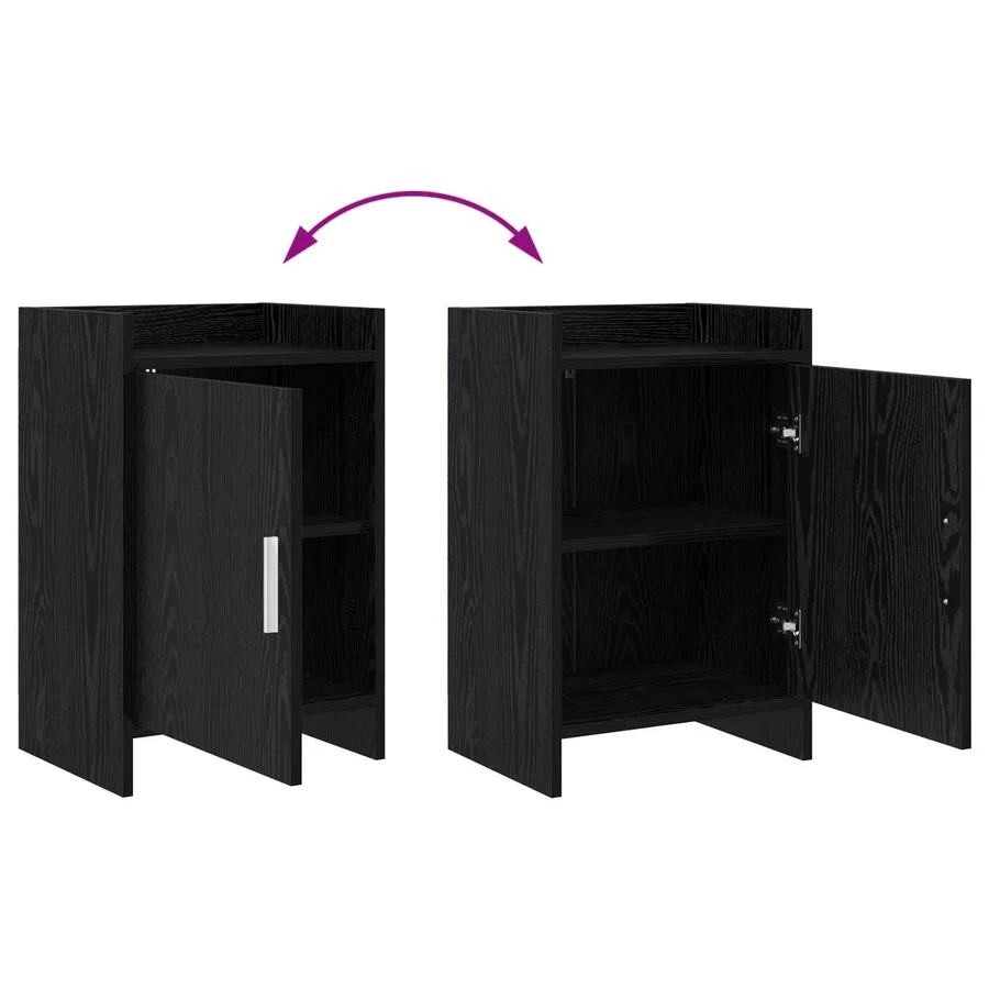 Tables de chevet 2 pcs Chêne noir 40 x 30 x 60 cm - 7