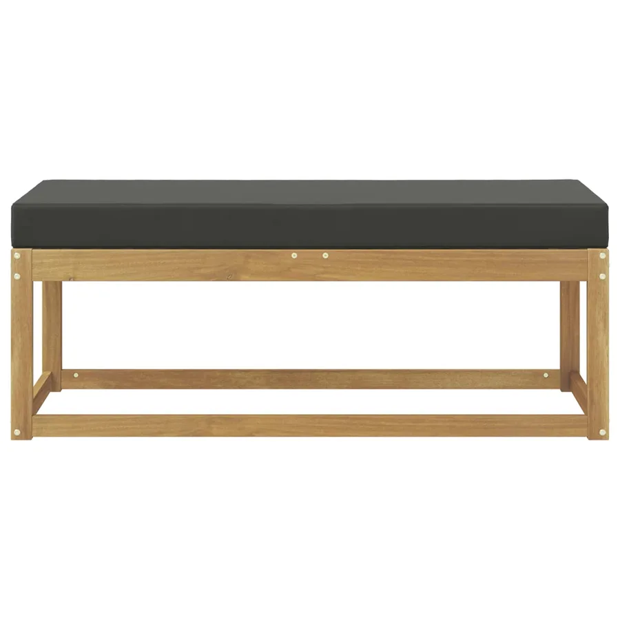 Banc de Jardin Blanc 115 x 43 x 45 cm Bois d'Acacia Massif - 3