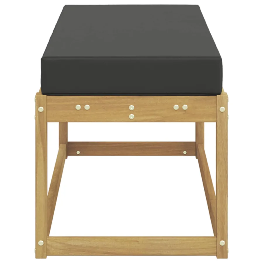 Banc de Jardin Blanc 115 x 43 x 45 cm Bois d'Acacia Massif - 4