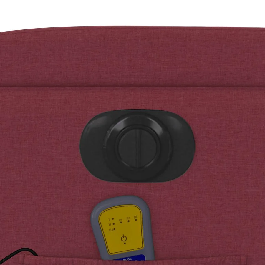 Fauteuil de massage inclinable électrique Rouge bordeaux Tissu - 12