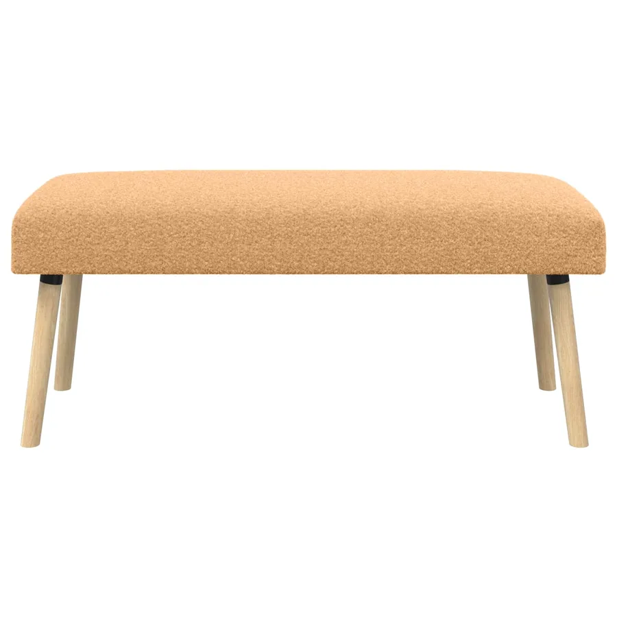 banc Uni Beige 110 x 40 x 46 cm Bouclé - 5