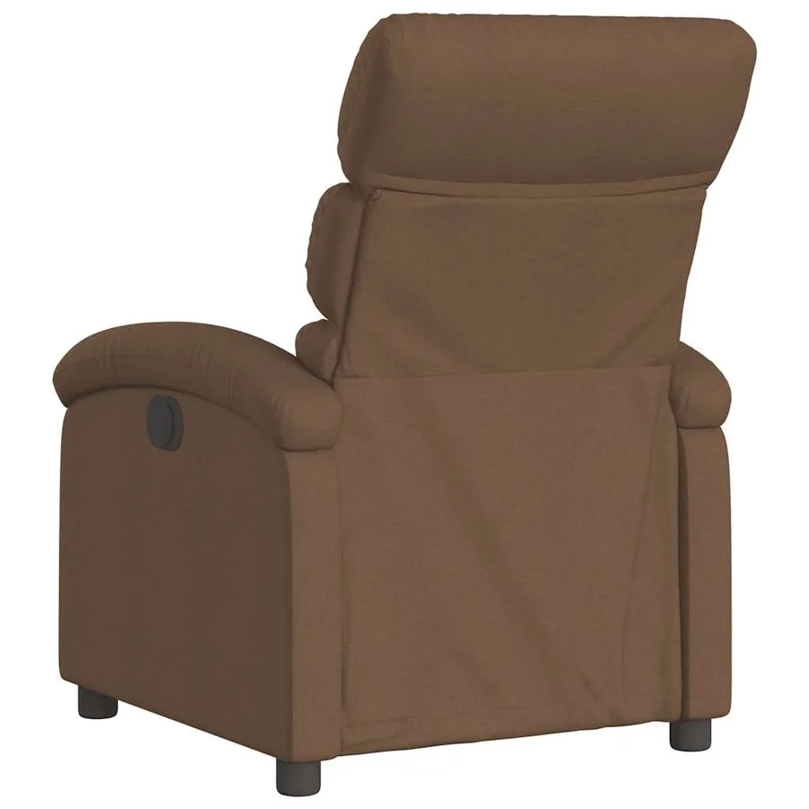 Fauteuil inclinable électrique Marron Tissu - 5