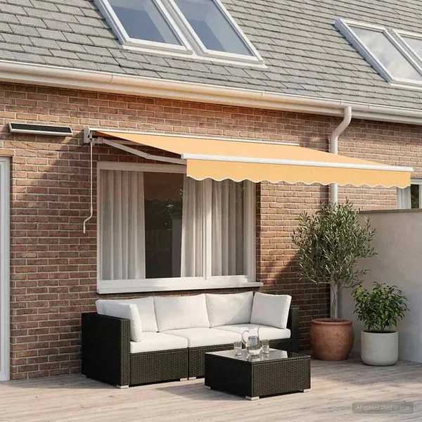 Auvent rétractable électrique Sable 3,5 x 2,5 m