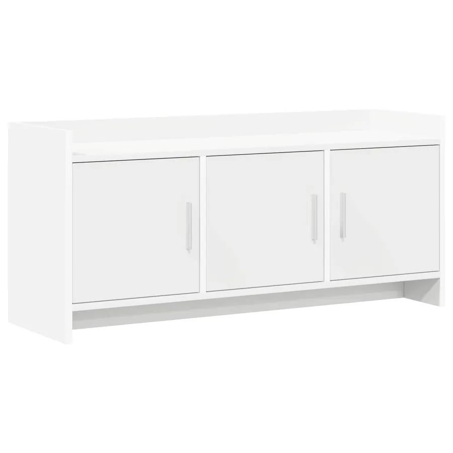 Meuble TV 102 x 33 x 47 cm Blanc Bois d'ingénierie - 2