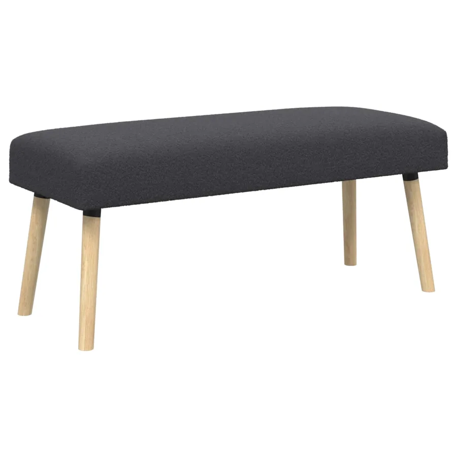 banc Uni Gris foncé 110 x 40 x 46 cm Bouclé - 2