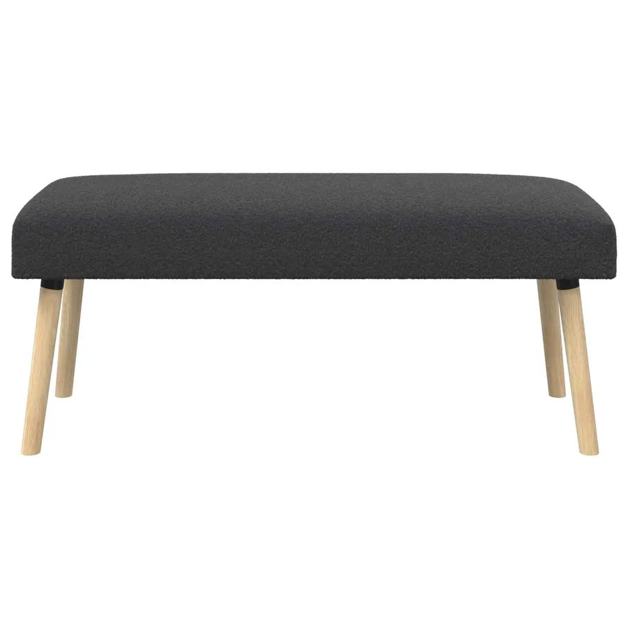 banc Uni Gris foncé 110 x 40 x 46 cm Bouclé - 5