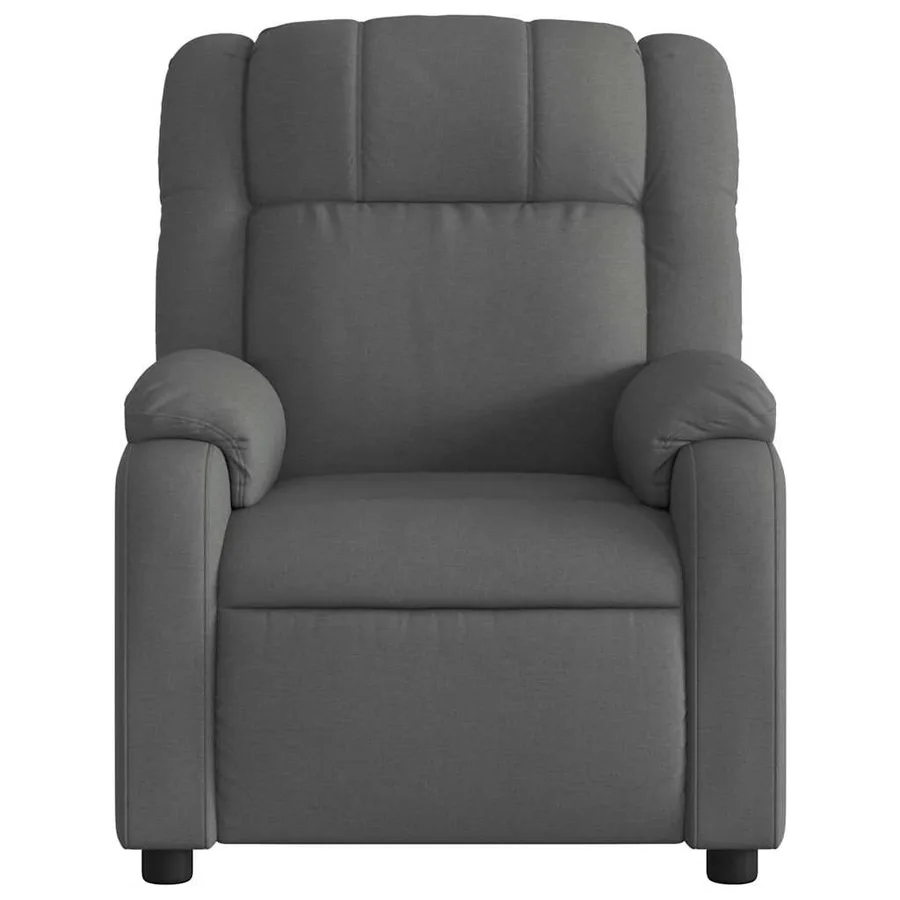 Fauteuil inclinable de massage électrique gris foncé tissu - 9