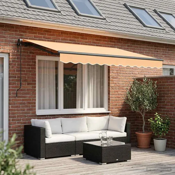 Auvent Rétractable Sable 3 x 2 m tissu