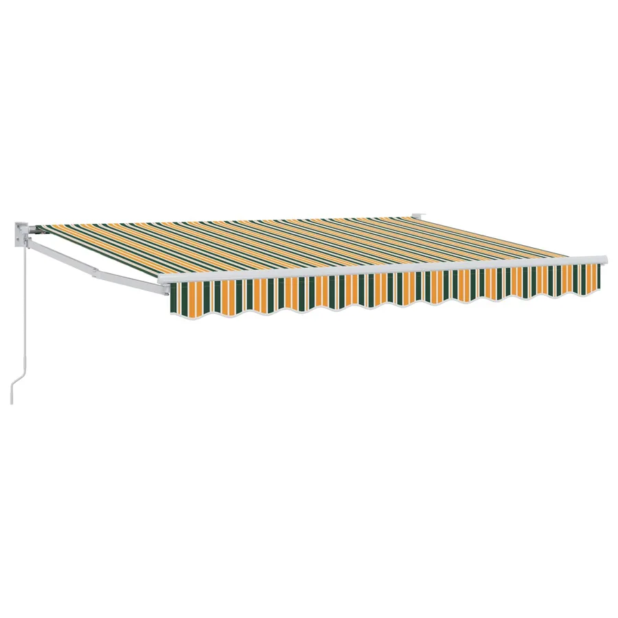 Auvent rétractable Vert et jaune 2,5 x 2 m - 2