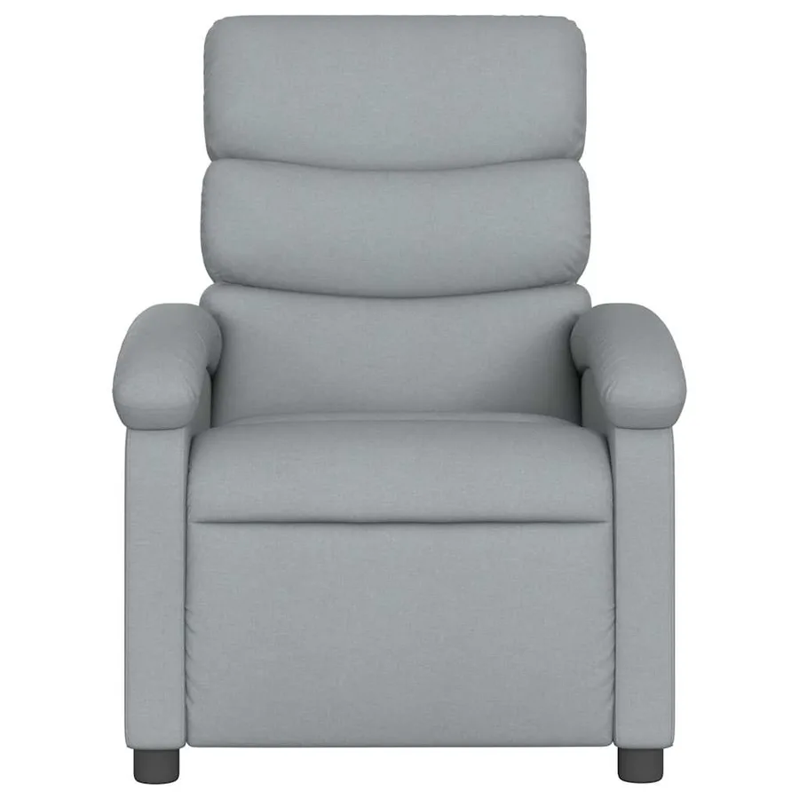 Fauteuil de massage inclinable électrique gris clair tissu - 9