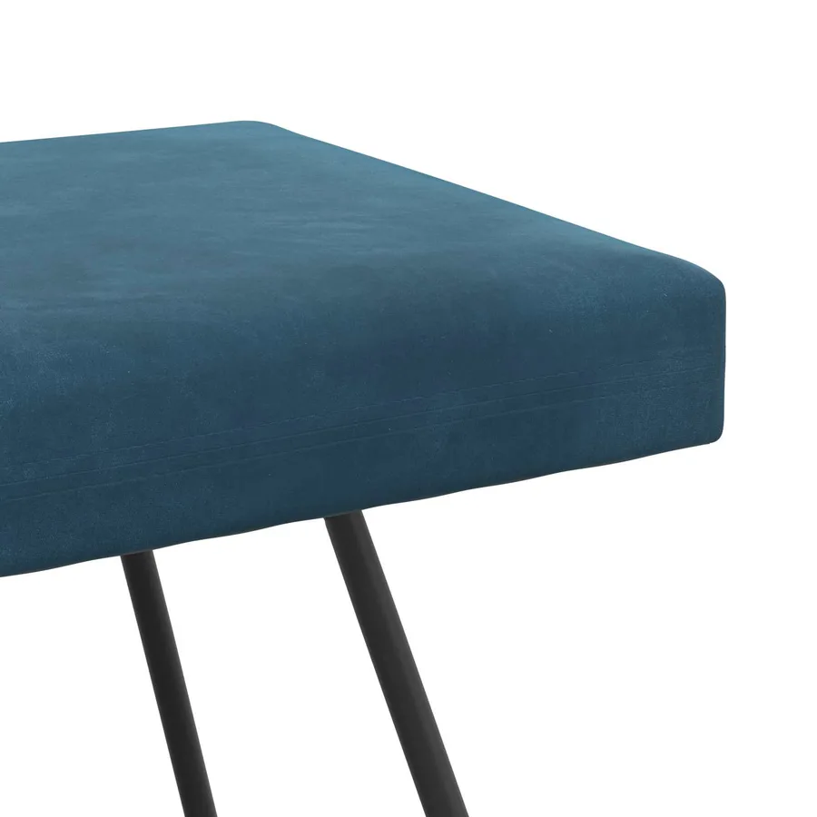 banc Bleu 110 x 40 x 45 cm Velours - 6