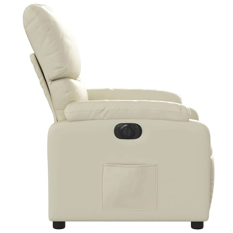 Fauteuil inclinable électrique Crème Similicuir - 10