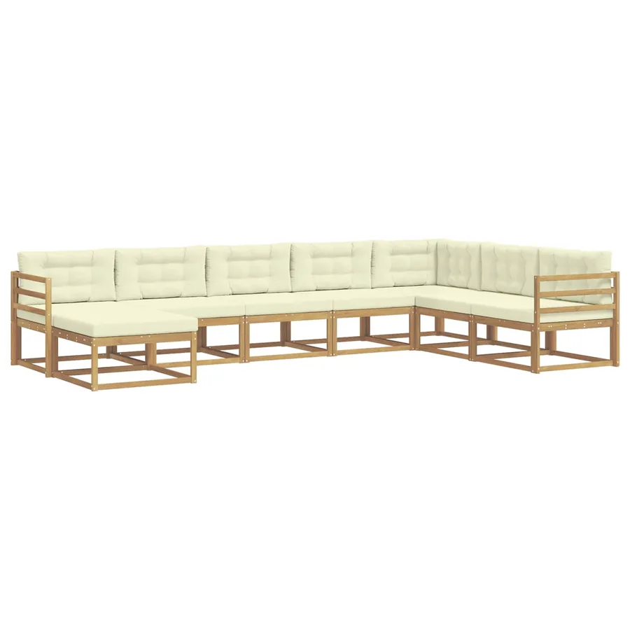 Ensemble de canapés d'extérieur 8 pcs Blanc et crème - 2