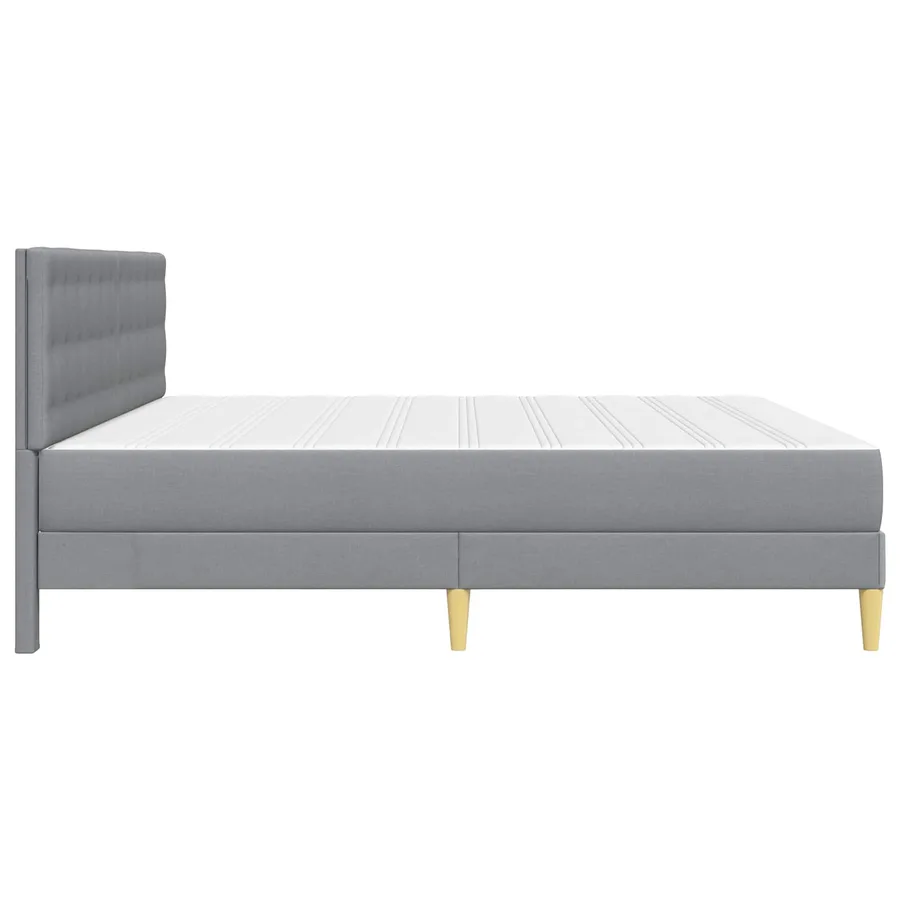 Cadre de lit avec matelas Gris clair 180 x 200 cm tissu - 7